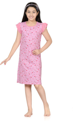 

Kombee Kids Nightwear Girls Printed Cotton, Pink
