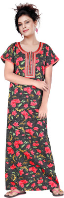 

Satyam Women's Nighty(Red)