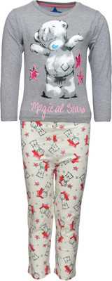 

Pepito Kids Nightwear Girls Printed Cotton, Grey