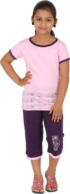 

Meril Kids Nightwear Girls Printed Cotton, Pink