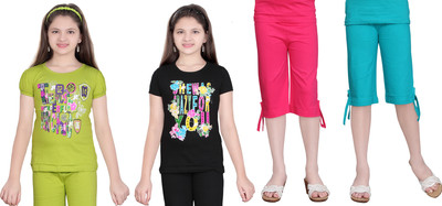 

Sini Mini Kids Nightwear Girls Printed Cotton, Multicolor