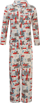 

Kothari Kids Nightwear Boys Printed Cotton, White