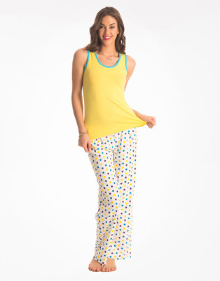 

PrettySecrets Women Polka Print Multicolor Top & Pyjama Set