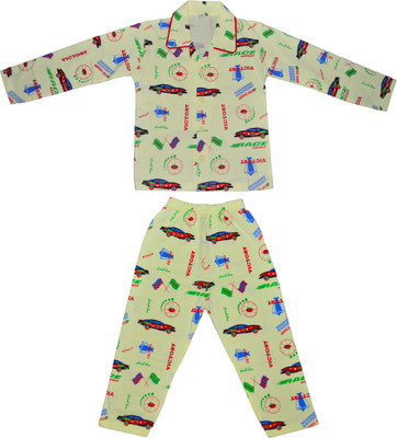 

Smilee Kids Nightwear Boys Printed Cotton, Yellow