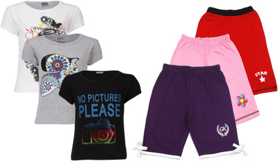 

Gkidz Girls Casual T-shirt, Multicolor