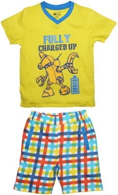 

FS Mini Klub Kids Nightwear Boys Solid Cotton, Yellow