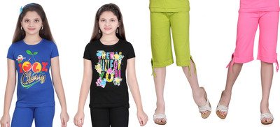 

Sini Mini Kids Nightwear Girls Printed Cotton, Multicolor