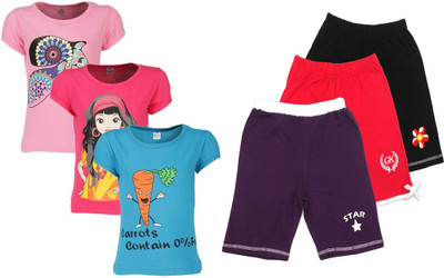 

Gkidz Girls Casual T-shirt, Multicolor
