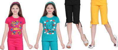 

Sini Mini Kids Nightwear Girls Printed Cotton, Multicolor