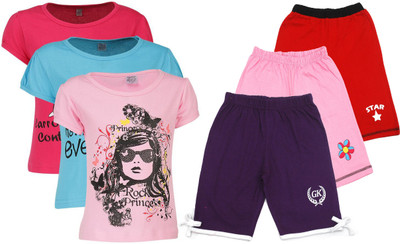 

Gkidz Girls Casual T-shirt, Multicolor
