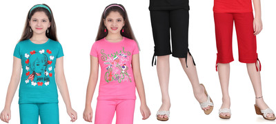 

Sini Mini Kids Nightwear Girls Printed Cotton, Multicolor
