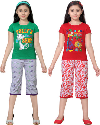 

Sini Mini Kids Nightwear Girls Printed Cotton, Set_3bd666pur_bg_bg_tp_zee555rd_rd_tp