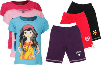 

Gkidz Girls Casual T-shirt, Multicolor
