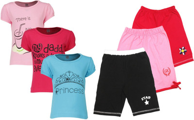 Gkidz Girls Casual T-shirt, Multicolor