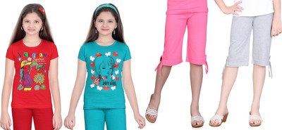 

Sini Mini Kids Nightwear Girls Printed Cotton, Multicolor