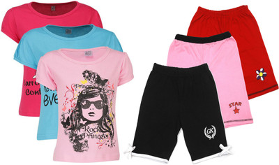 

Gkidz Girls Casual T-shirt, Multicolor