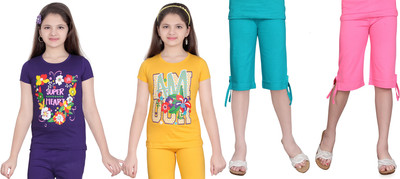 

Sini Mini Kids Nightwear Girls Printed Cotton, Multicolor