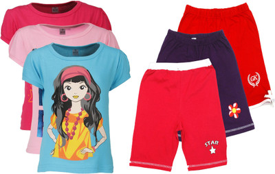 

Gkidz Girls Casual T-shirt, Multicolor