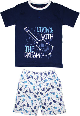 

FS Mini Klub Kids Nightwear Boys Solid Cotton, Navy