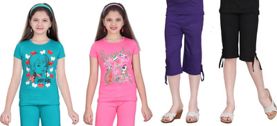 

Sini Mini Kids Nightwear Girls Printed Cotton, Multicolor