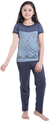 Red Ring Kids Nightwear Girls Printed Cotton Blend