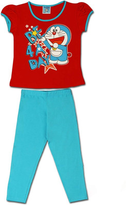 Super Drool Kids Nightwear Girls Graphic Print, Red