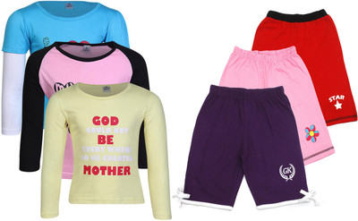 

Gkidz Girls Casual T-shirt, Multicolor