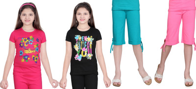 

Sini Mini Kids Nightwear Girls Printed Cotton, Multicolor