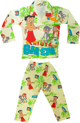 

Smilee Kids Nightwear Boys Printed Cotton, Green