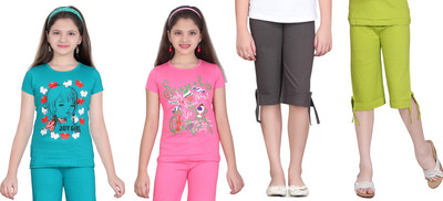 

Sini Mini Kids Nightwear Girls Printed Cotton, Multicolor