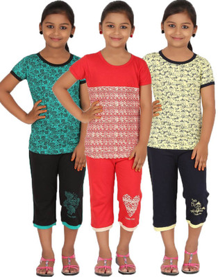 

Meril Kids Nightwear Girls Printed Cotton, Multicolor