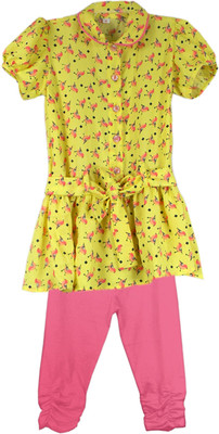 

SSMITN Kids Nightwear Girls Printed Cotton, Yellow