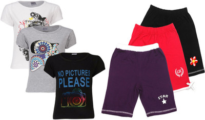 

Gkidz Girls Casual T-shirt, Multicolor
