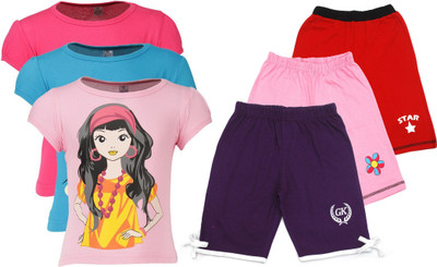 

Gkidz Girls Casual T-shirt, Multicolor