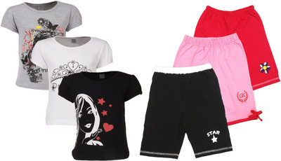 

Gkidz Girls Casual T-shirt, Multicolor