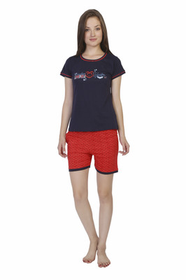 

Red Ring Women Printed Multicolor Top & Shorts Set