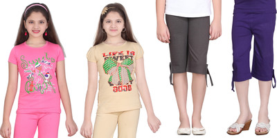

Sini Mini Kids Nightwear Girls Printed Cotton, Multicolor