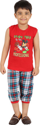 

Meril Kids Nightwear Boys Printed Cotton, Red