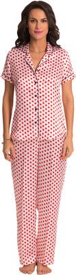 

PrettySecrets Women's Polka Print Pink, Maroon Top & Pyjama Set, Polka;print;white