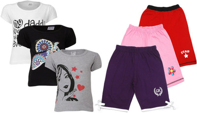 

Gkidz Girls Casual T-shirt, Multicolor