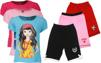 

Gkidz Girls Casual T-shirt, Multicolor
