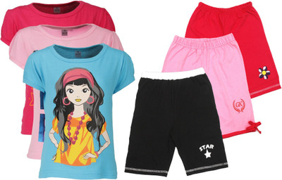 

Gkidz Girls Casual T-shirt, Multicolor