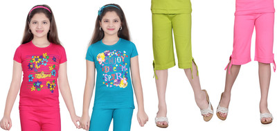 

Sini Mini Kids Nightwear Girls Printed Cotton, Multicolor