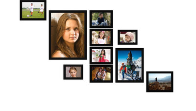 

Desi Frame MDF Photo Frame(Black, 10 Photos)