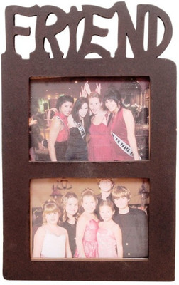 

Onlineshoppee Wood Photo Frame(Brown, 2 Photos)