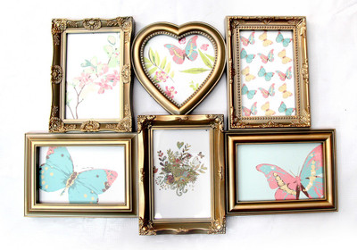 

Empreus MDF Photo Frame(Gold, 6 Photos)