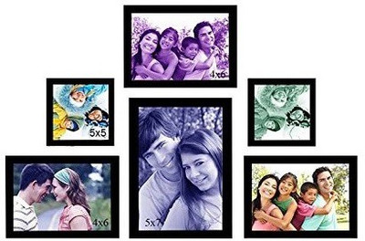 

Desi Frame MDF Photo Frame(Black, 6 Photos)