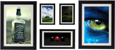 Swadesi Stuff MDF Photo Frame(Black, 5 Photos)