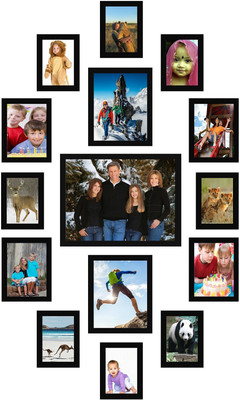 

Swadesi Stuff MDF Photo Frame(Black, 15 Photos)