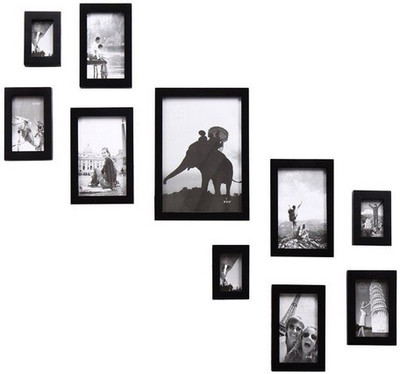 

Desi Frame MDF Photo Frame(Black, 10 Photos)